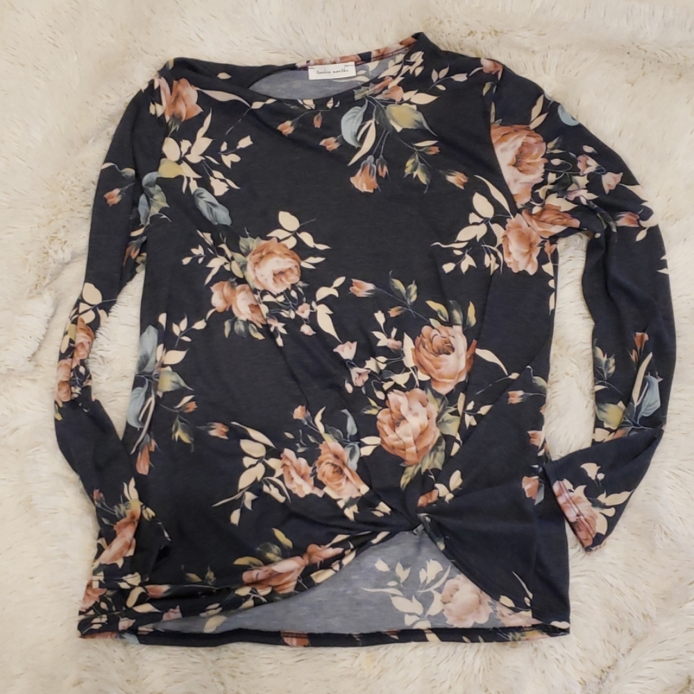 Floral long sleeve top